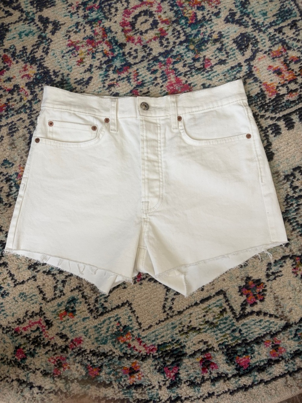 White Denim Shorts